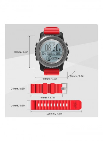 Waterproof Smartwatch Red/Black