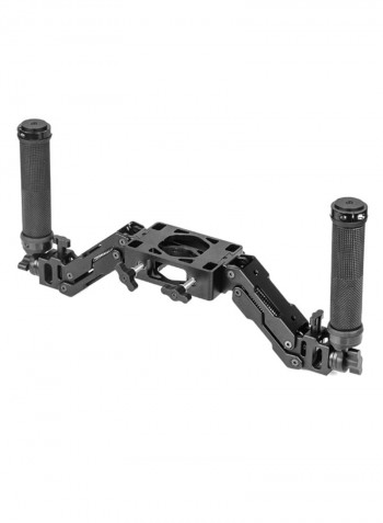 5 Axis Dual Handle Grip Spring Handheld Handlebar Black