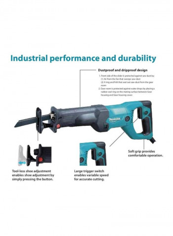 Electric Reciprocating Saw Black/Blue