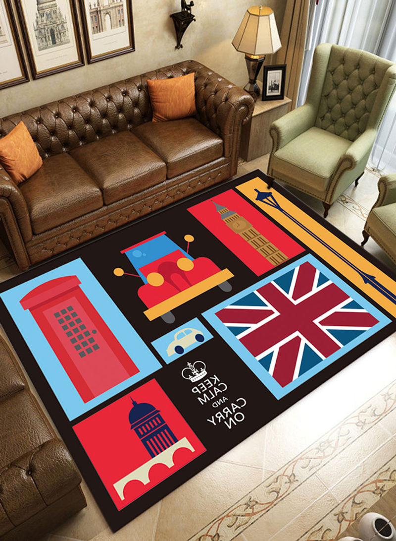 Living Room Soft Supple Floor Mat Multicolour 200x230centimeter