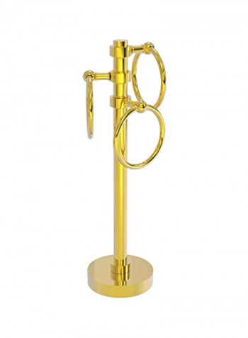 Vanity Top 3 Ring Guest Towel Holder Gold