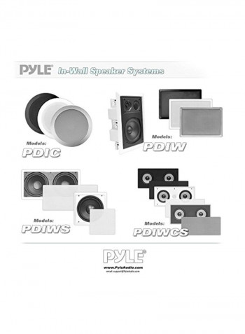 2-Piece Wall Mount Speaker PDIC80T White