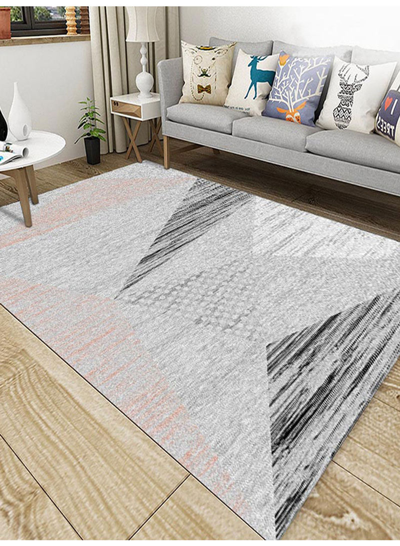 Geometric Floor Mat Grey/Black 200x300centimeter
