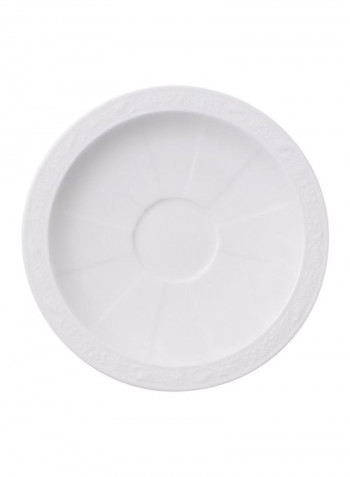 12-Piece White Pearl Espresso Cup And Saucer Set White