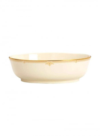 Republic Open Vegetable Bowl White/Gold 9.5inch
