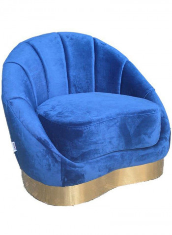 Valenciaga 1-Seater Sofa Blue/Gold 82x79x76cm