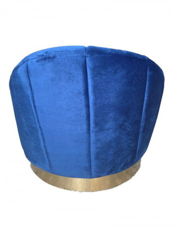 Valenciaga 1-Seater Sofa Blue/Gold 82x79x76cm
