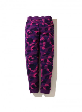 Tiger Printed Sweatpants Purple/Pink/Yellow