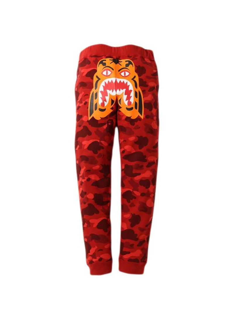 Tiger Printed Sweatpants Red/Yellow/Black