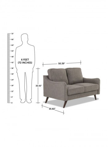 Hunter 2-Seater Sofa Grey 50.39x35.43x35.82inch