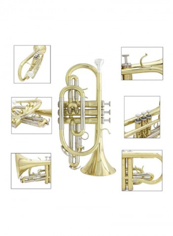 Bb Flat Cornet Brass Trumpet With Accessories