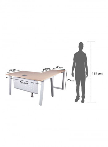 Modern Workstation Oak 75x75x180cm