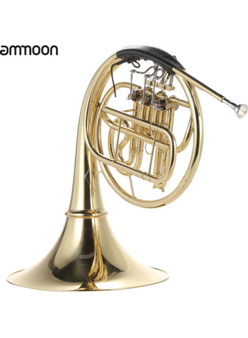 French Horn 3 Key Brass Wind Instrument With Cupronickel Mouthpiece Case