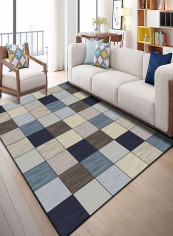 Colorblock Pattern Living Room Carpet Multicolour 200x300centimeter