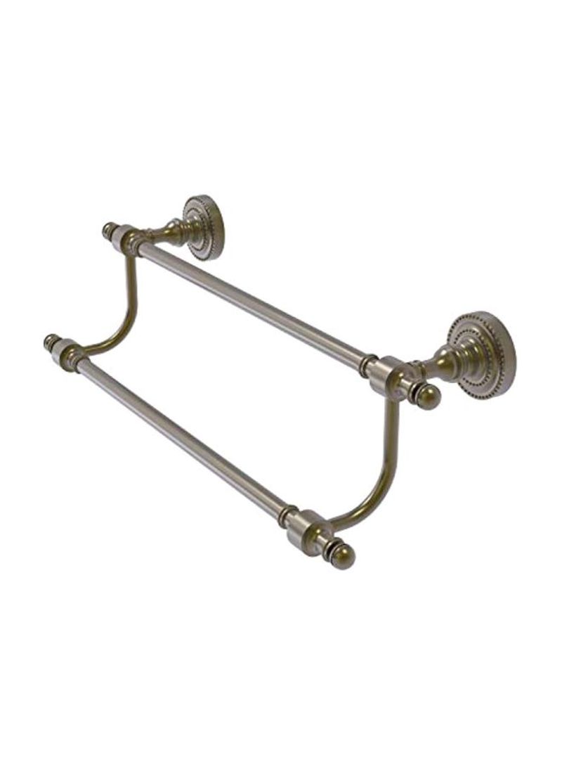 Retro Dot Collection Double Towel Bar Gold 24inch