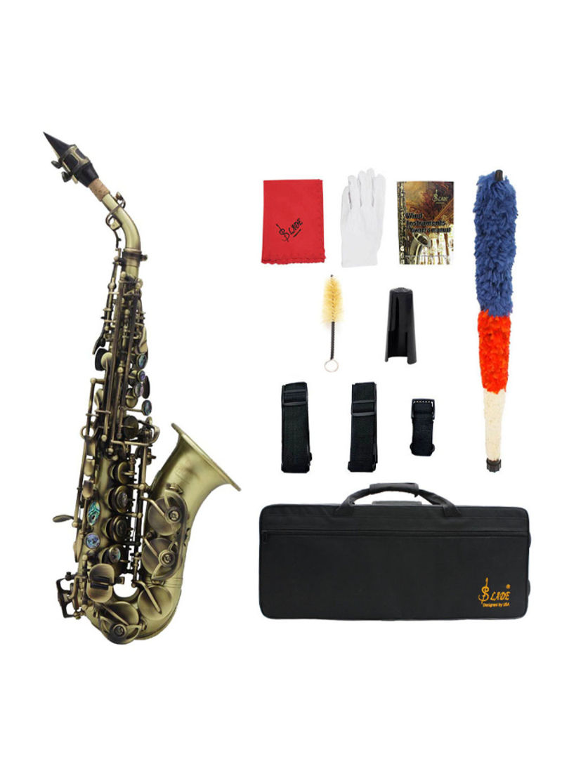 Vintage Style Soprano Saxophone Sax Set