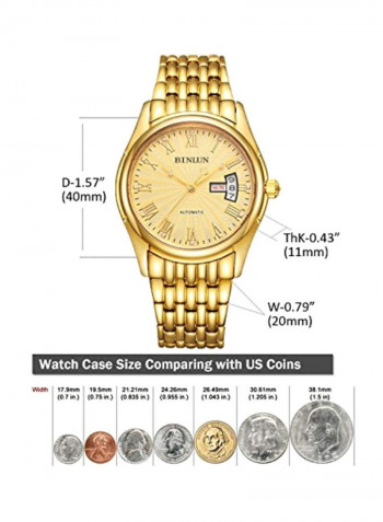 Men's 18 Karat Gold Plated Analog Watch BL0029G-SGG
