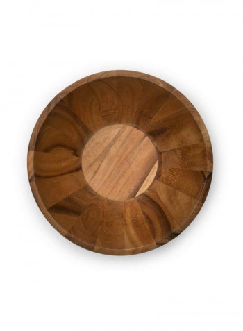 Extra Large Madera Salad Bowl Brown 12x7inch