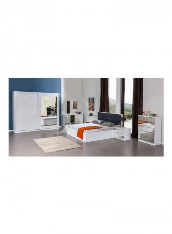 Reflection King Bed White/Grey 180x200centimeter
