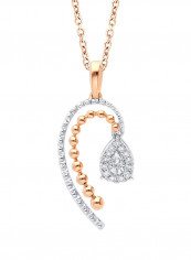 18 Karat Rose Gold 0.10 Carat Diamond Pendant