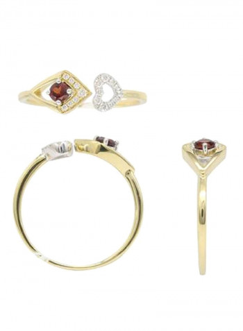 18 Karat Yellow Gold 0.09 Carat Diamond Ring