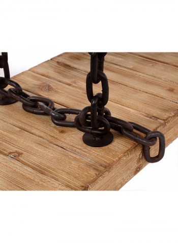 Chain Console Table Brown 140 x 40 x 80cm