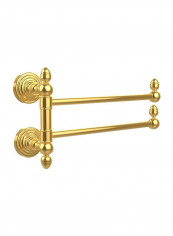 Waverly Place Collection 2-Swing Arm Towel Rail Gold 12.5x7x9inch