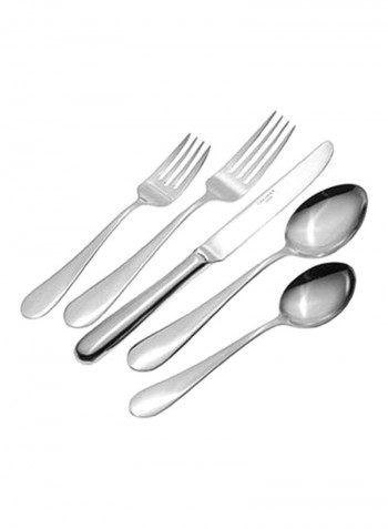 65-Piece Stainless Steel Flatware Set Silver