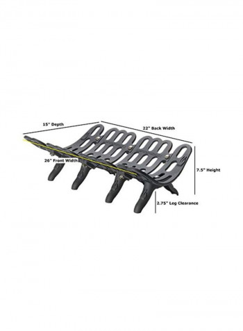 Self-Feeding Fireplace Grate Black