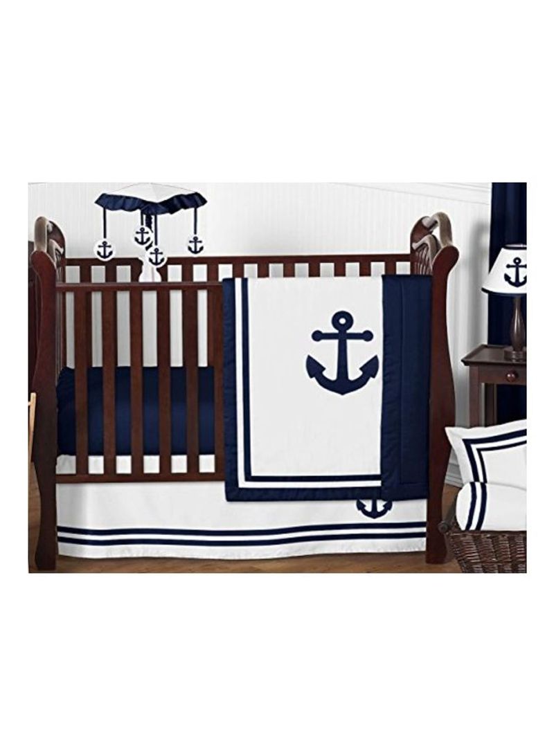 11-Piece Anchors Away Nautical Bedding Cotton Crib Set