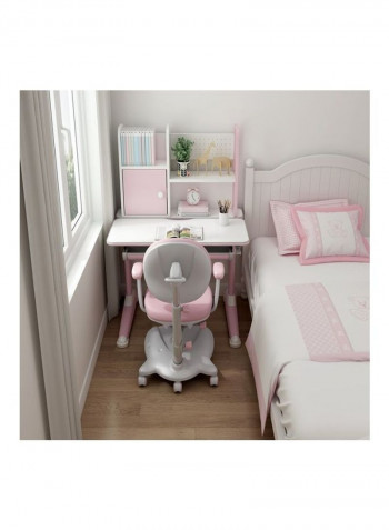 Kid Table With Desktop Drawer And Chair Set Pink 106 X 90 X 64cm