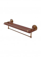 Que New Collection Wood Shelf Towel Holder Brown 22inch