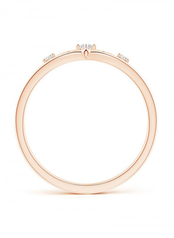 18 Karat Rose Gold Princess Tiara Diamond Ring