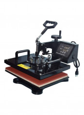 6-in-1 Multi-function Heat Press Machine Black 59.5x51.5x44.5cm