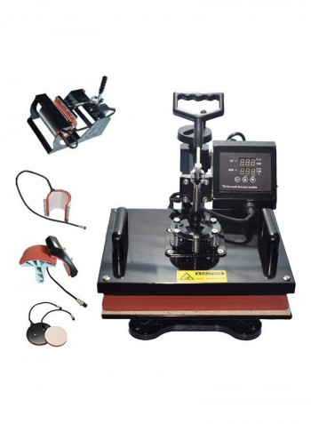 6-in-1 Multi-function Heat Press Machine Black 59.5x51.5x44.5cm