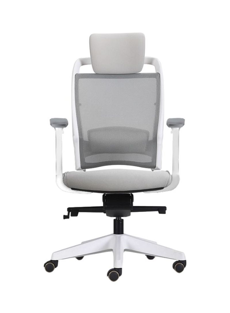 Office Desk Chair White/Grey/Black 66x54x130centimeter