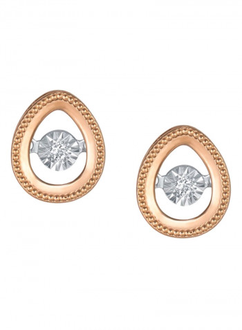 Pear Shape Diamond Earrings Rose Gold