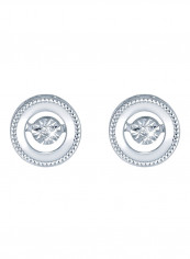 Round Diamond Earrings White Gold