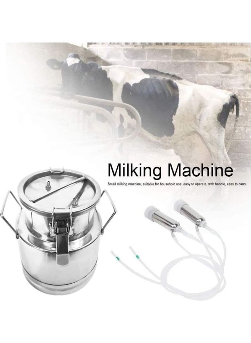 Stainless Steel Electric Mini Portable Milking Machine for Cow, Sheep, Goat silver