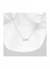 18 Karat White Gold Infinity Diamond Necklace