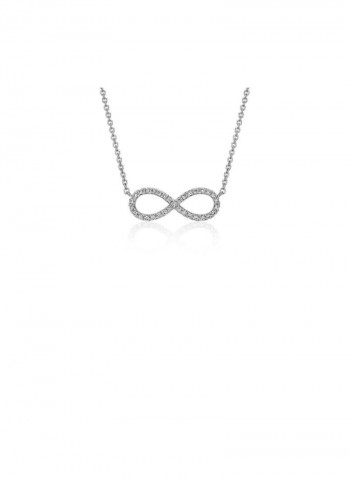 18 Karat White Gold Infinity Diamond Necklace