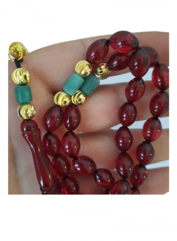 Amber Sand With 18K Gold Plated Beads Bracelet