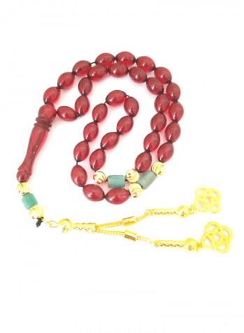 Amber Sand With 18K Gold Plated Beads Bracelet