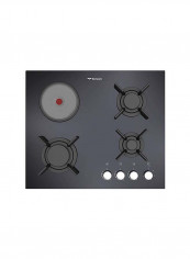Auto Ignition 1 Hot Plate 3 Gas Burners Hobs BO237VAL Black