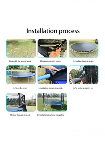 Outdoor Trampoline With Safety Enclosure 14feet