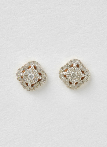 18 Karat Gold Sparkle Earrings