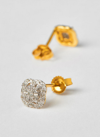 18 Karat Gold Sparkle Earrings