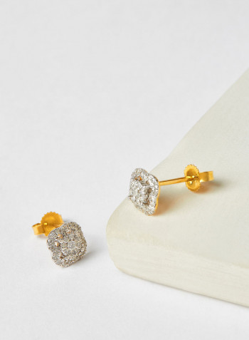 18 Karat Gold Sparkle Earrings