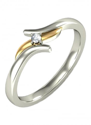 0.09 Ct Diamond Two Tone Ring