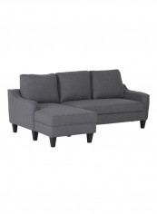 Sydney Textured Left Corner Sofa Bed Grey